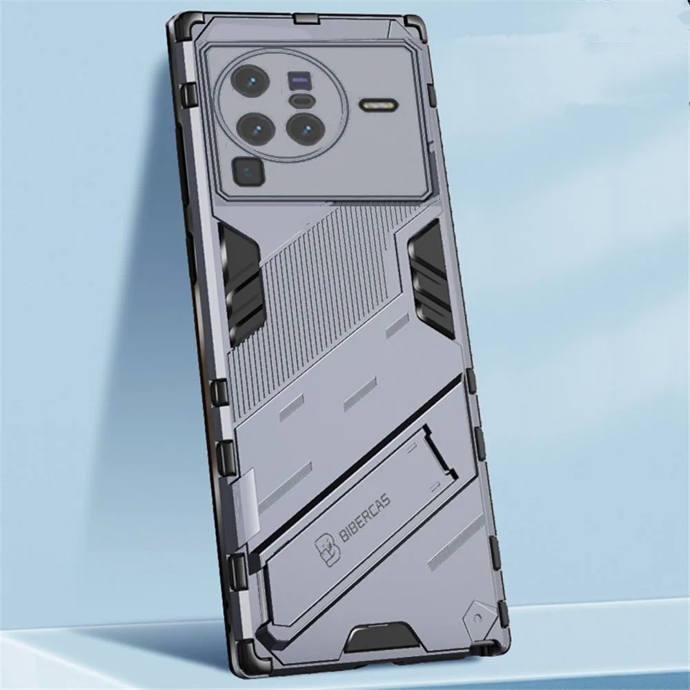 

For vivo X80 Pro Case Luxury Shockproof Armor Slim Stand Holder Phone Back Cover For vivoX80 Pro Cover for vivo X80Pro V2185A