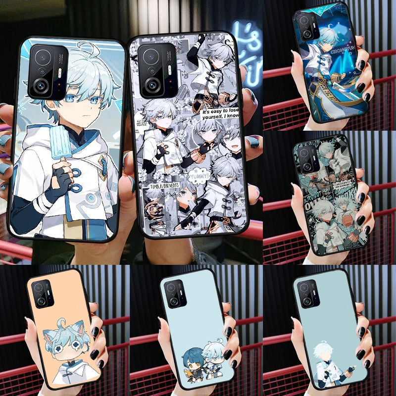 

Chongyun Genshin Impact Case For POCO X4 X3 Pro X3 GT M3 M4 POCO F3 Cover For Xiaomi Mi 12 11T Pro 11 Lite Coque