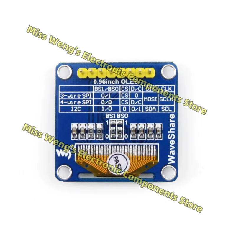 0 96-дюймовый модуль OLED-дисплея с 12864 синими и желтыми прямыми контактами OLED (B)