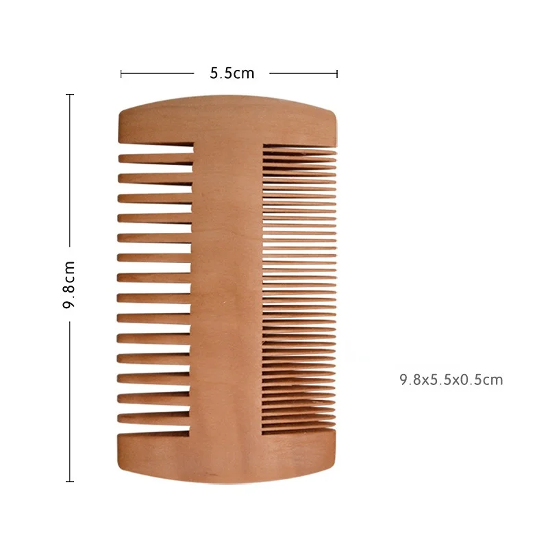 Мужская деревянная расческа для бороды, набор для ухода за бородой, карманная Расческа для бороды, Мужская расческа для волос