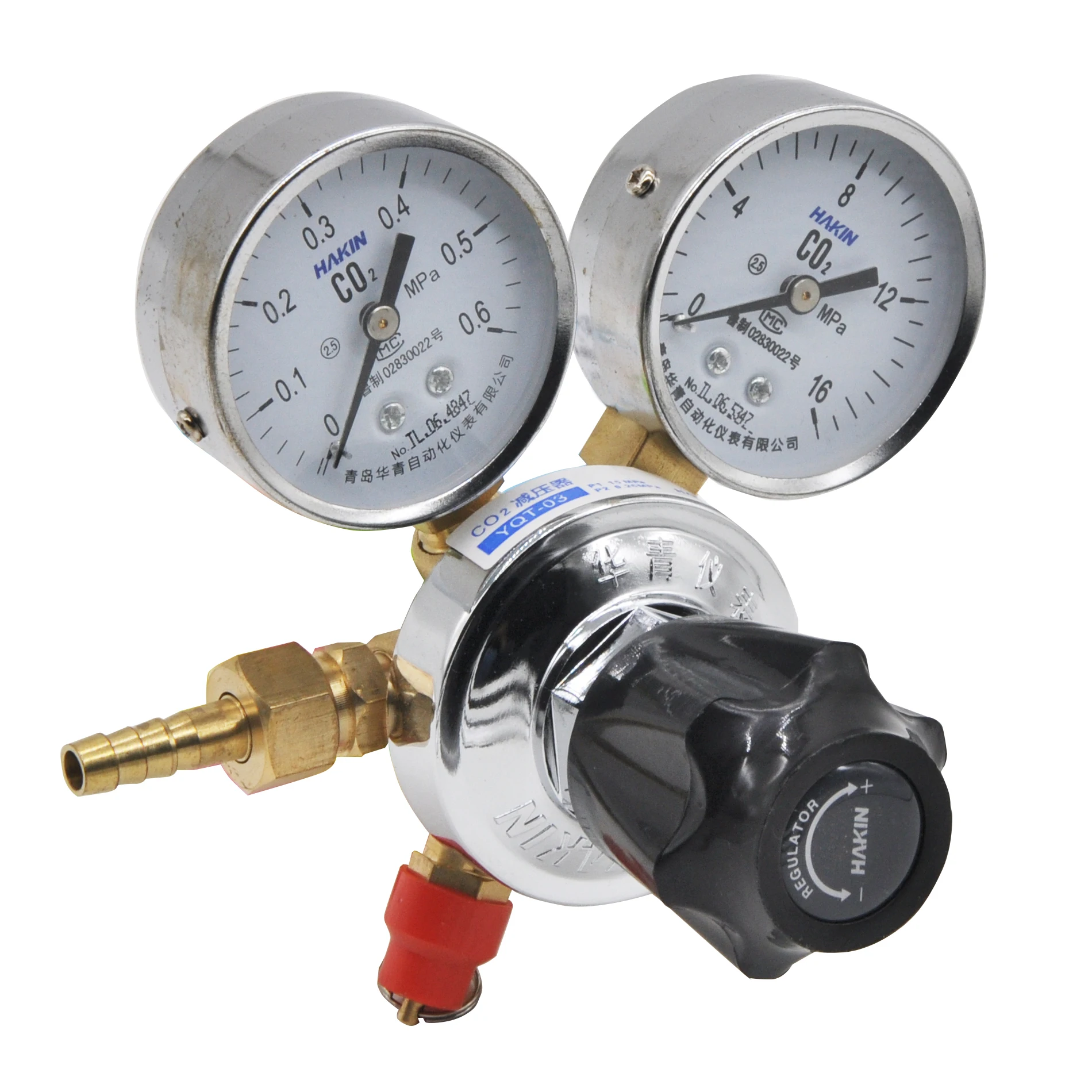 HAKIN/Huaqing carbon dioxide pressure reducer YQT-03 reducing valve co2 gauge cylinder gas