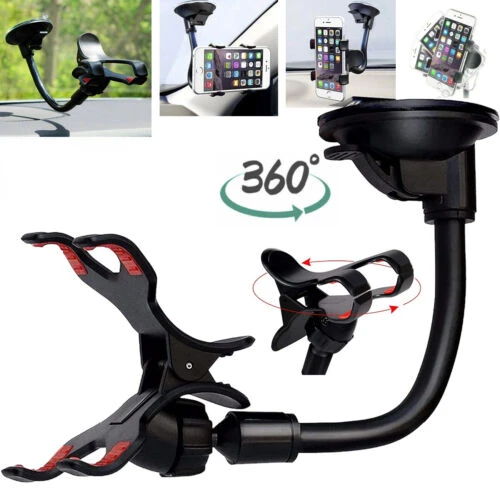 

Car Windshield Mount Cradle Holder Stand For iPhone Mobile Cell Phone GPS