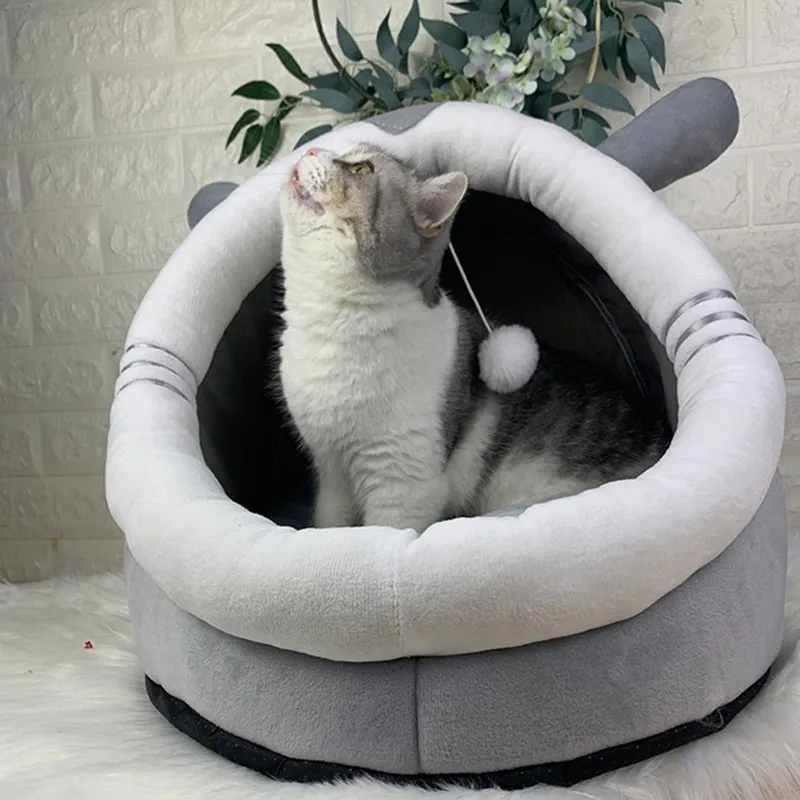 

Sweet Cat Bed Warm Pet Basket Cozy Kitten Lounger Cushion Cat House Tent Very Soft Small Dog Mat Bag For Washable Cave Cats Beds