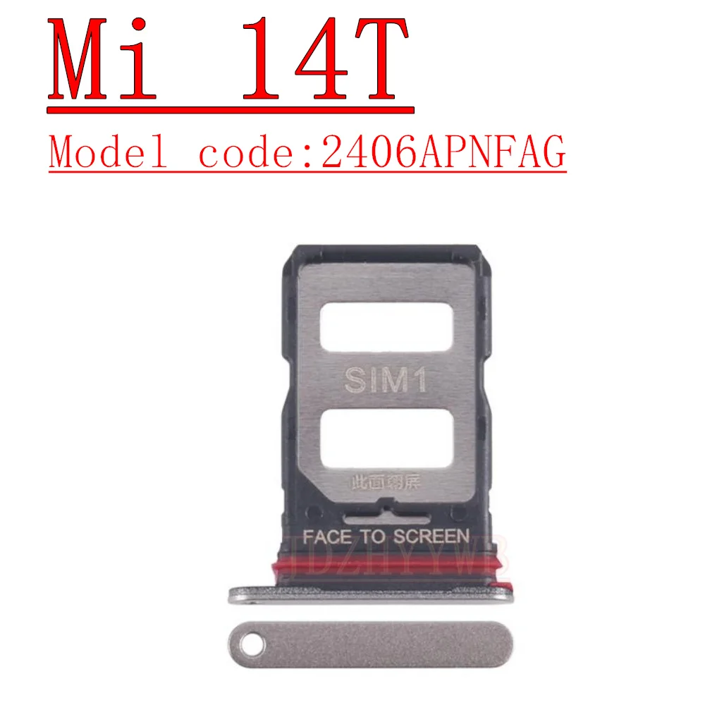 Фото Держатель лотка для микросхемы SD для телефона Xiaomi 14T/14T Pro Mi 14TPro, держатель слота для лотка для SIM-карты, адаптер, разъем, запасные части №3