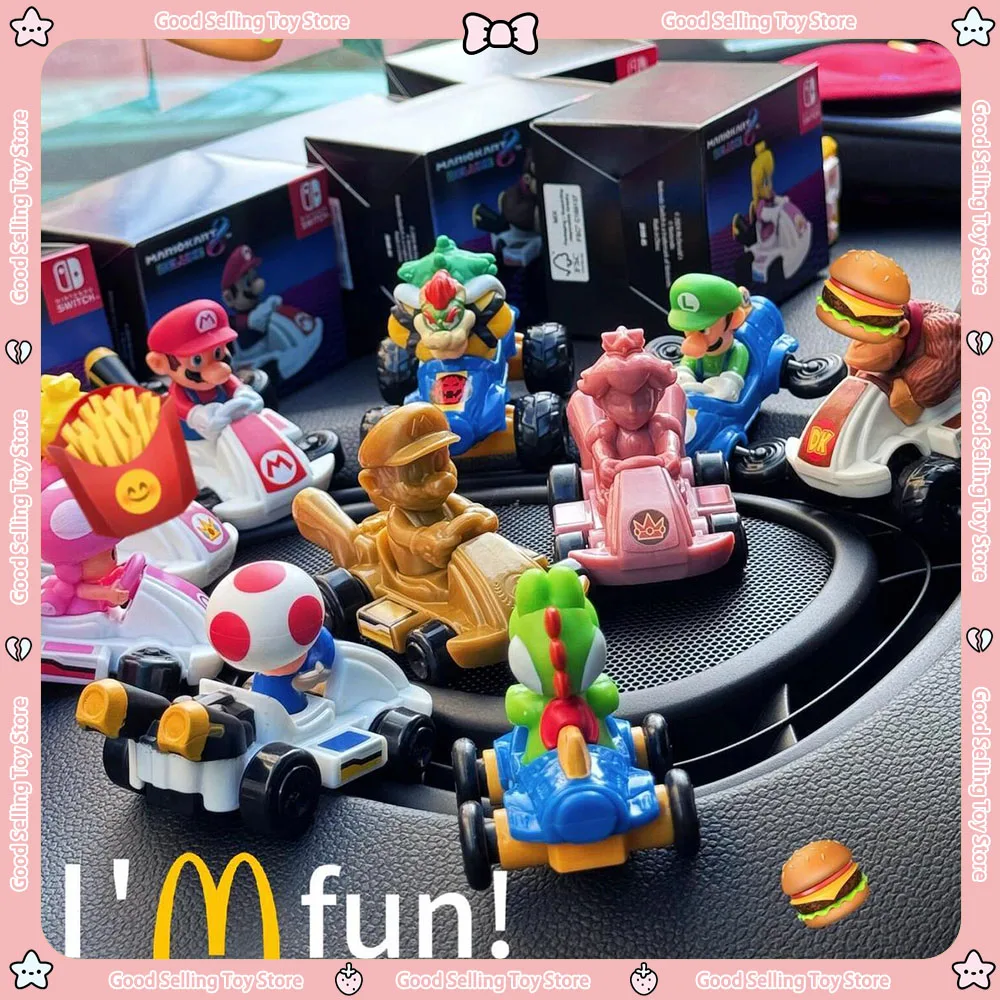 Новая серия McDonald Mario фигурка картинга игрушки Happy Meal Коллекционная модель кукла