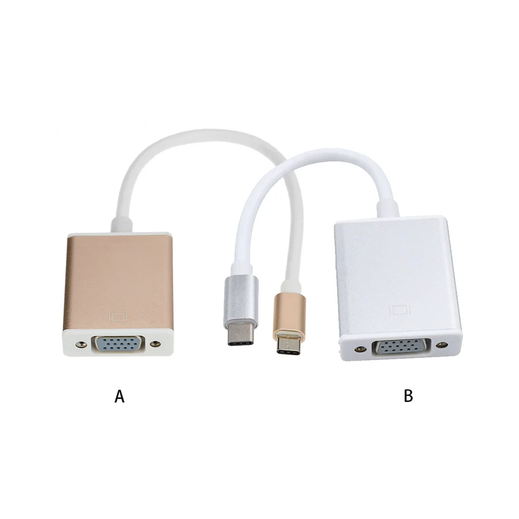 

Type C to Female VGA Adapter Cable Good Brightness USB 3 1 to VGA Converter