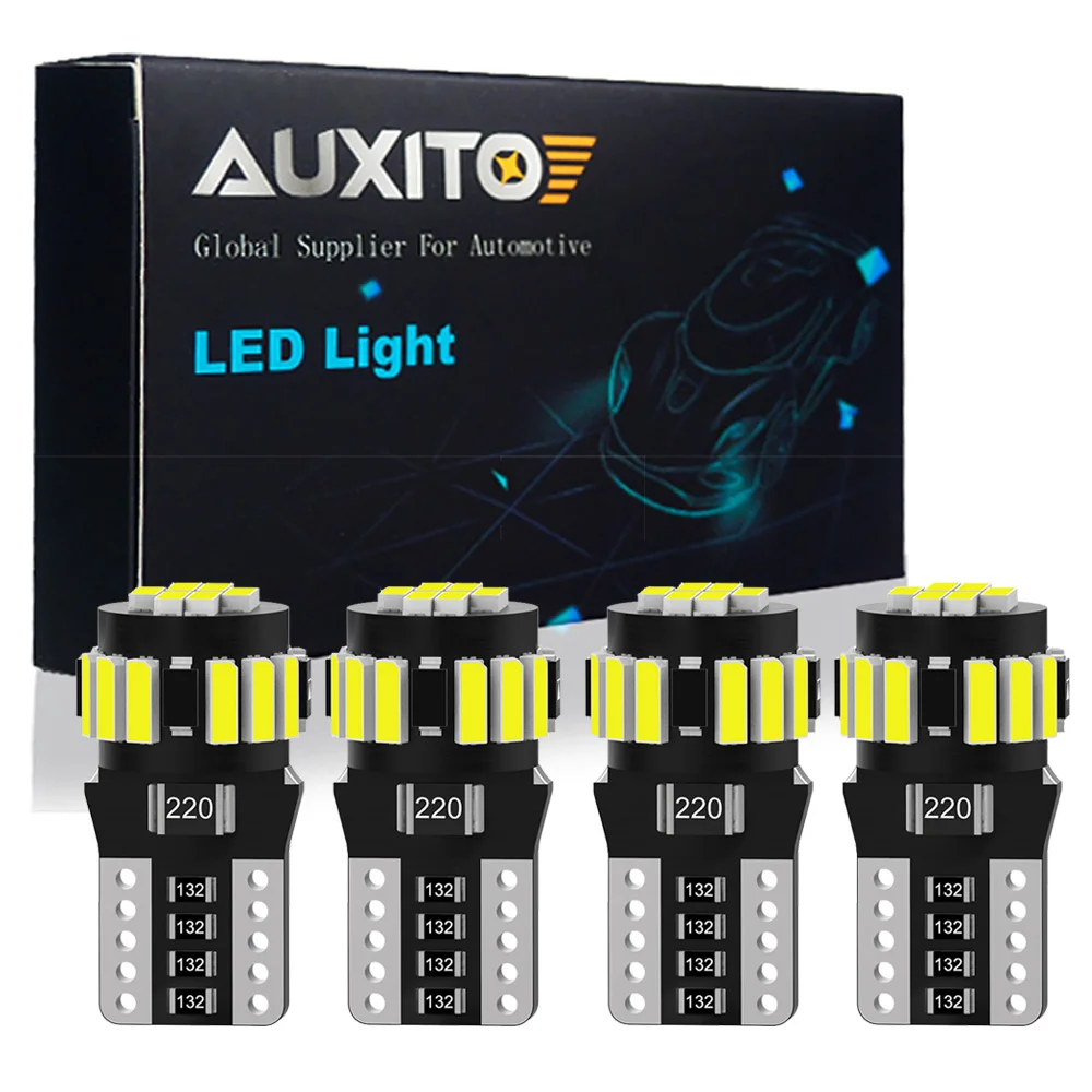 

4 шт., автомобильные лампы AUXITO W5W, 18 шт., 4014SMD