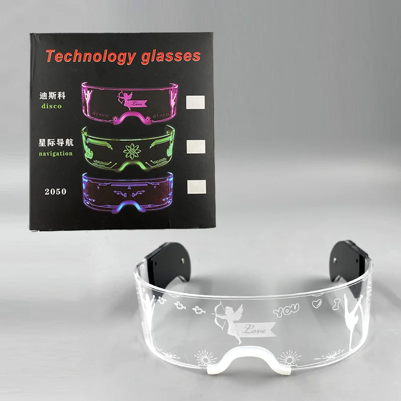 Cool Luminous LED Glasses Glowing Costume Neon Light Flashing Sunglasses For Nightclub DJ Dance Party Decor |