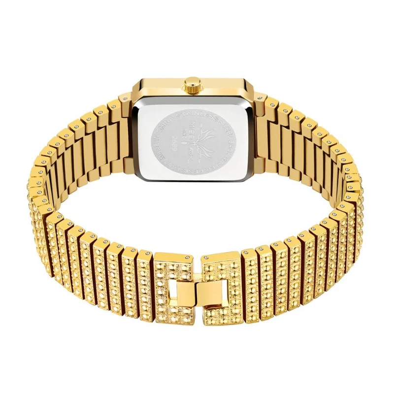 Fashion Square Watch Women Bling Bling Lady Watch for Woman Elegant Dating Match Quartz Wristwatches HIP HOP Couple Watches