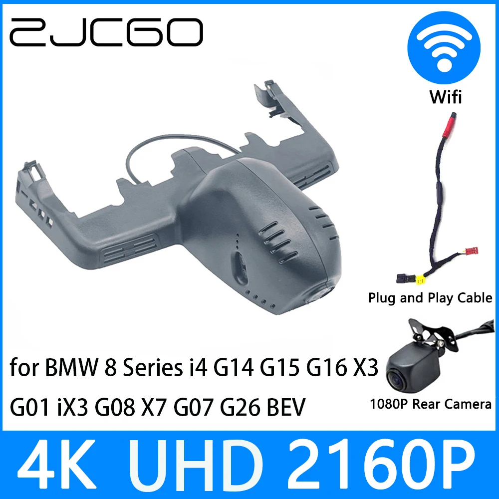 

ZJCGO Dash Cam 4K UHD 2160P Car Video Recorder DVR Night Vision for BMW 8 Series i4 G14 G15 G16 X3 G01 iX3 G08 X7 G07 G26 BEV