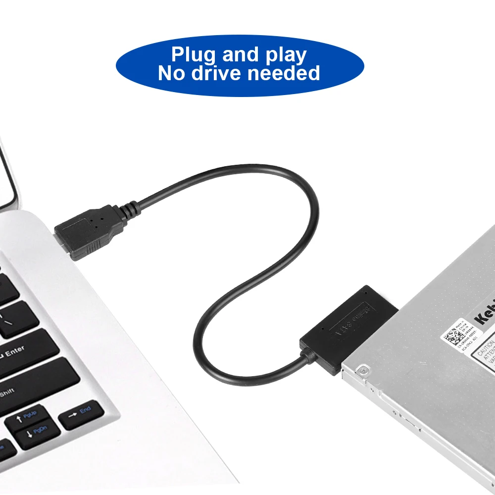 

Адаптер Kebidu USB 2,0 для Mini Sata II 7 + 6 13Pin, кабель-преобразователь, устойчивый стиль для ноутбука, CD, DVD, ROM, Slim Drive, HDD CADDY