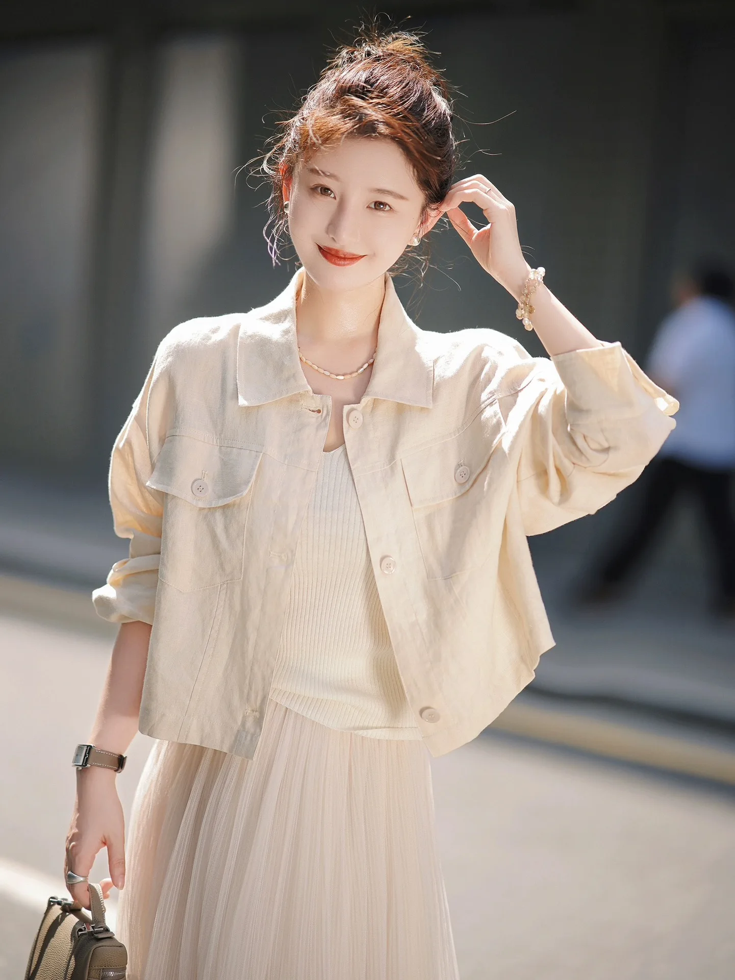 

Новинка весна-лето 2023 женская одежда укороченный топ 0814