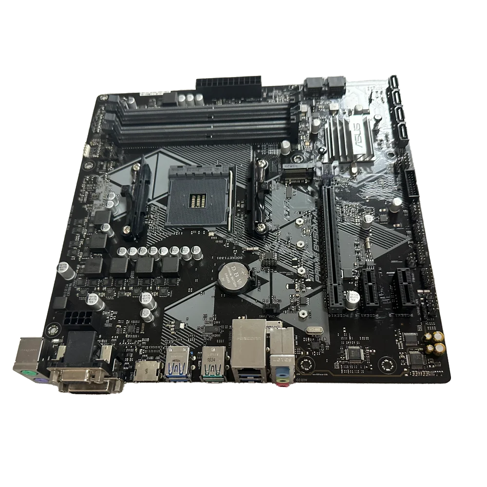 Дешевая оптовая продажа оригинальная игровая материнская плата B450M-A AM4 б/у с Aura Sync