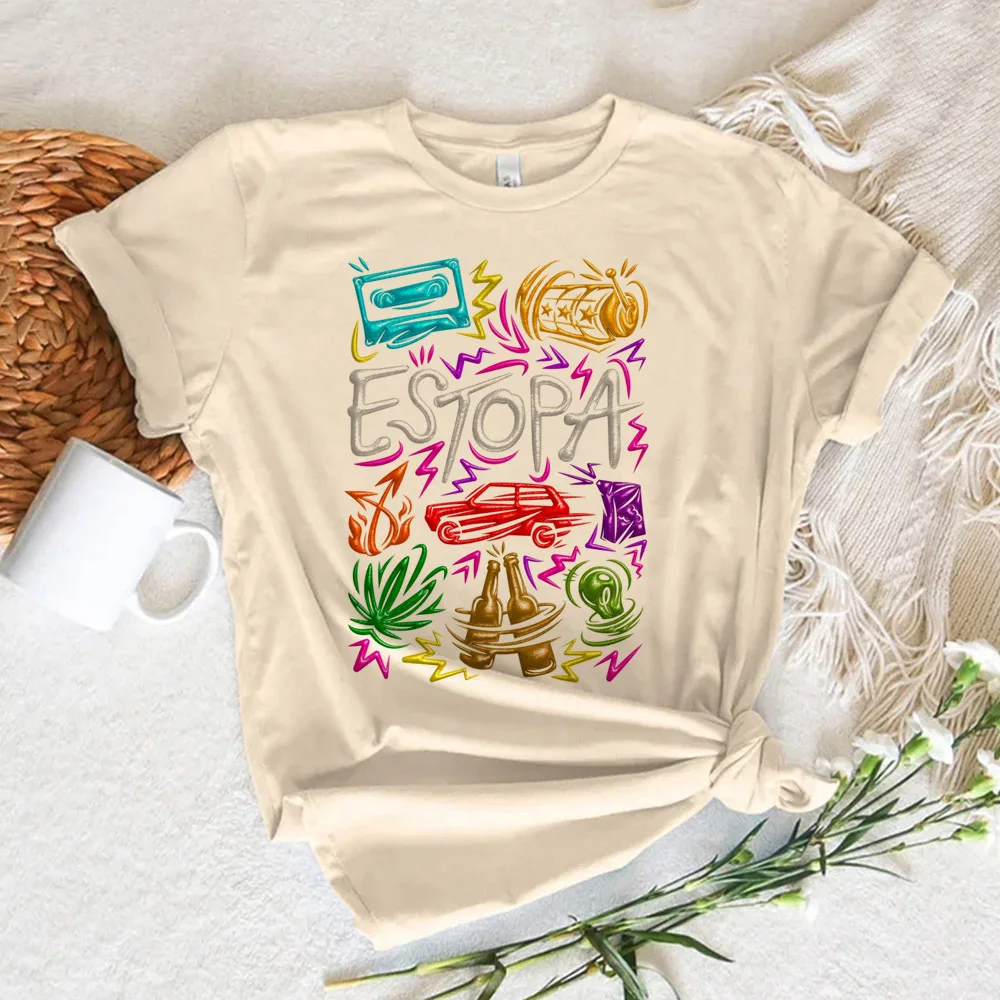 Футболка Estopa Женская в современном стиле забавная футболка для отдыха одежда
