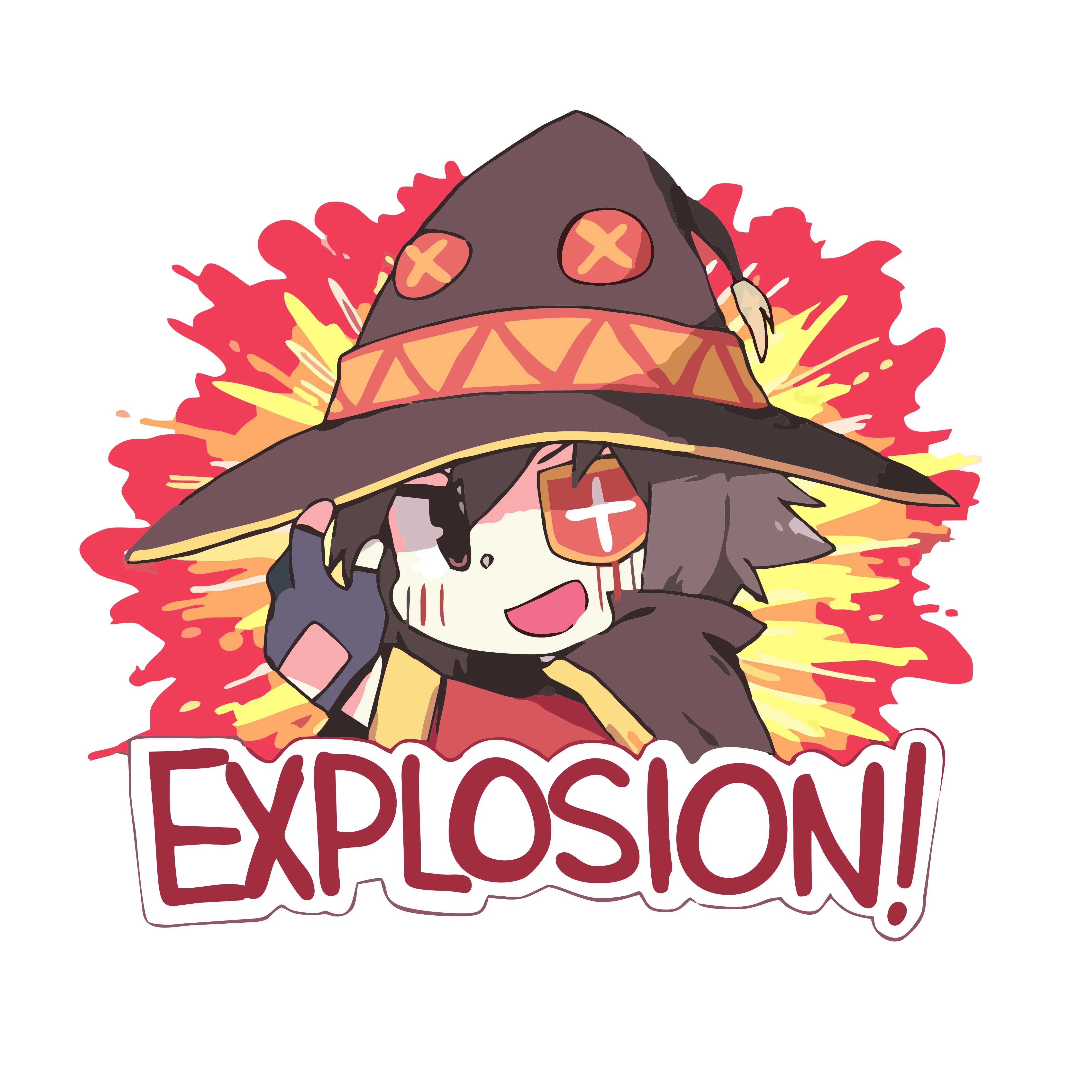 Новый дизайн Konosuba Megumin взрывчатая наклейка на автомобиль Солнцезащитная