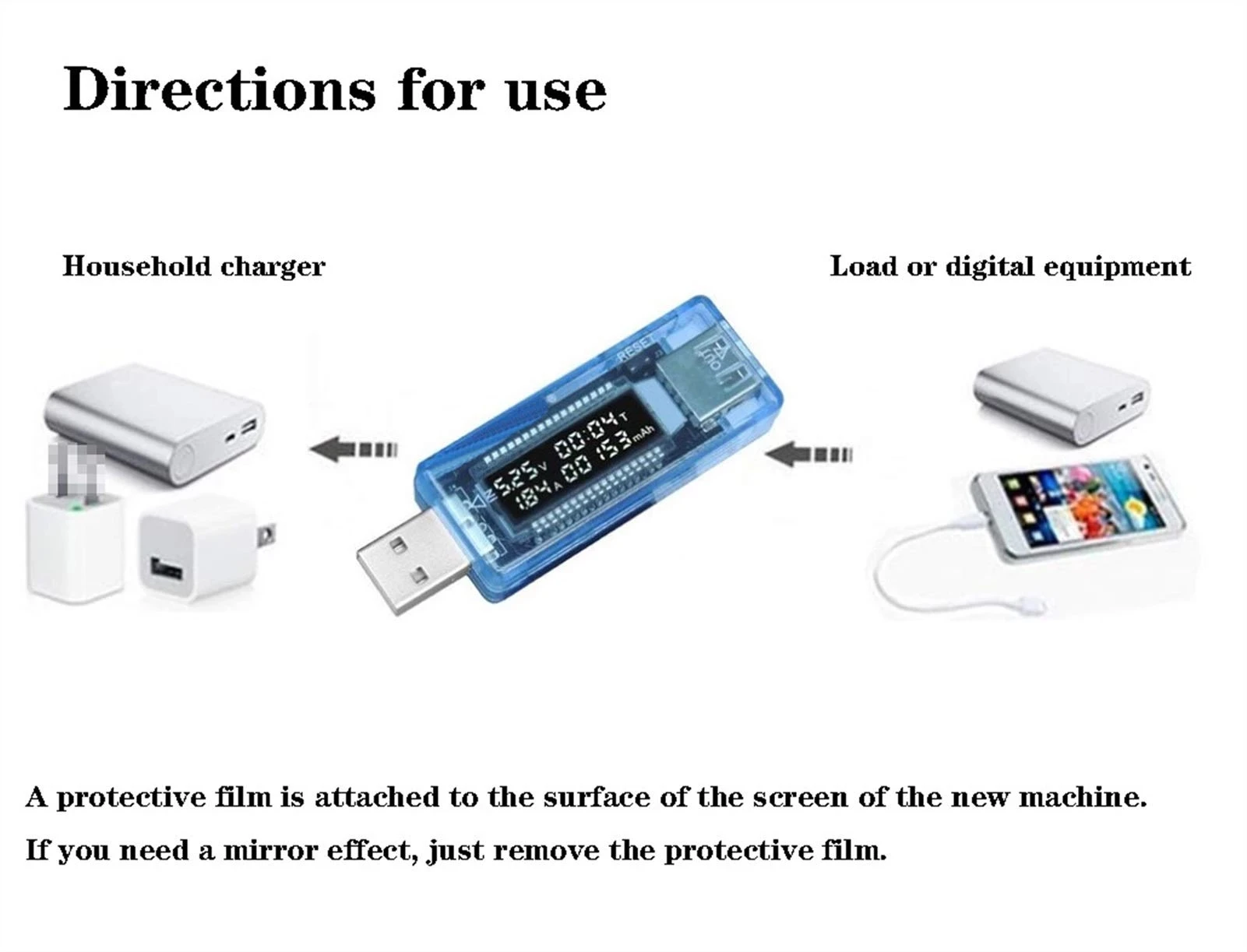 3 в 1 USB тестер Индикатор напряжения тока Электрический Амперметр измеритель