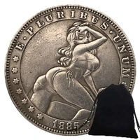 creative modern girl hobo nickel couple coins fun gift commemorative coin challenge coin collectible art badgegift bag