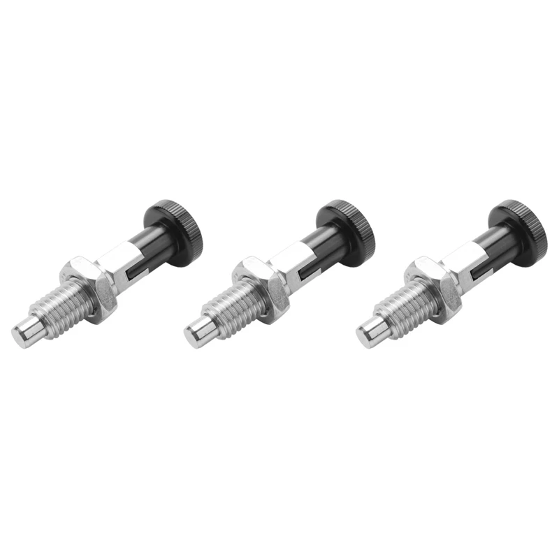 

3X M10 Stainless Steel Self Locking Index Plunger Pin With Self Locking Function For Dividing Head