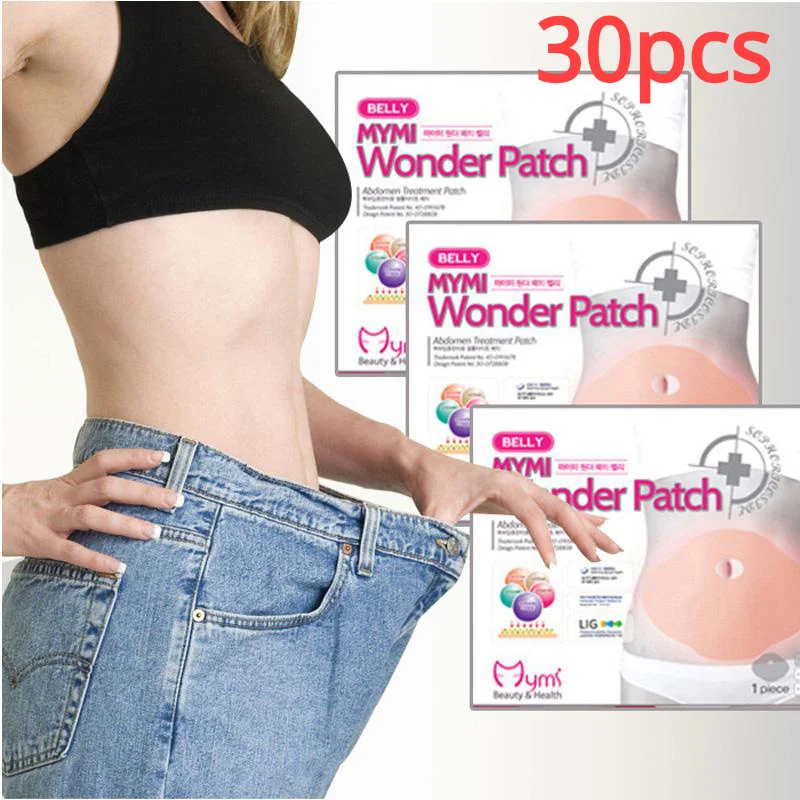 

30Pcs для похудения Slimming Patch Belly Slim Mymi Wonder Patch Quick Patch Abdomen Fat burning Navel Stick Slimer Face Lift