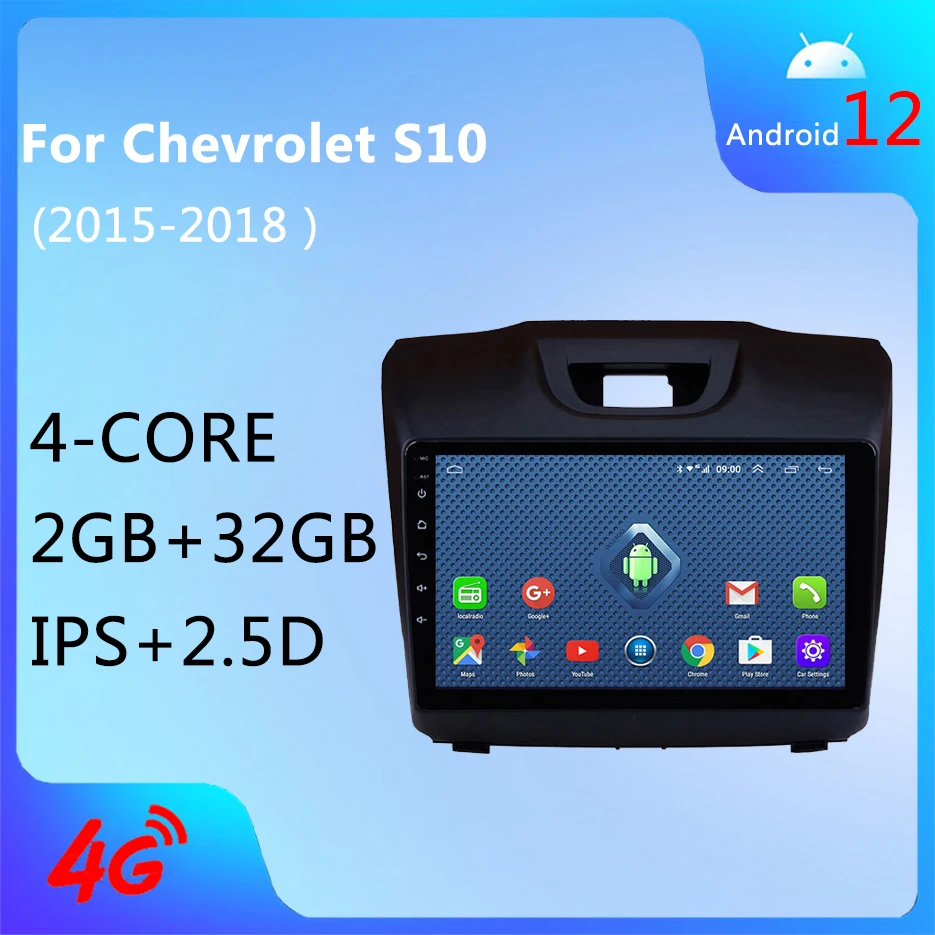 

4G Lte все Netcom Android12.0 9 дюймов сенсорный экран головное устройство GPS автомобильное радио для Chevrolet S10 2015-2018 ISUZU D-Max
