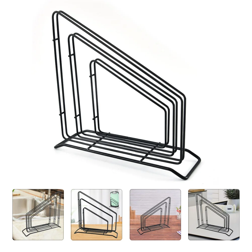 

Board Holder Rack Cutting Pot Lid Organizer Metal Storage Chopping Dish Plate Pots Pan Lids Stand