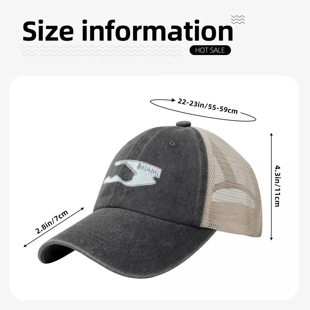 Бейсбольная кепка Miami F1 GP Track Map новая шляпа детская шапка в стиле аниме