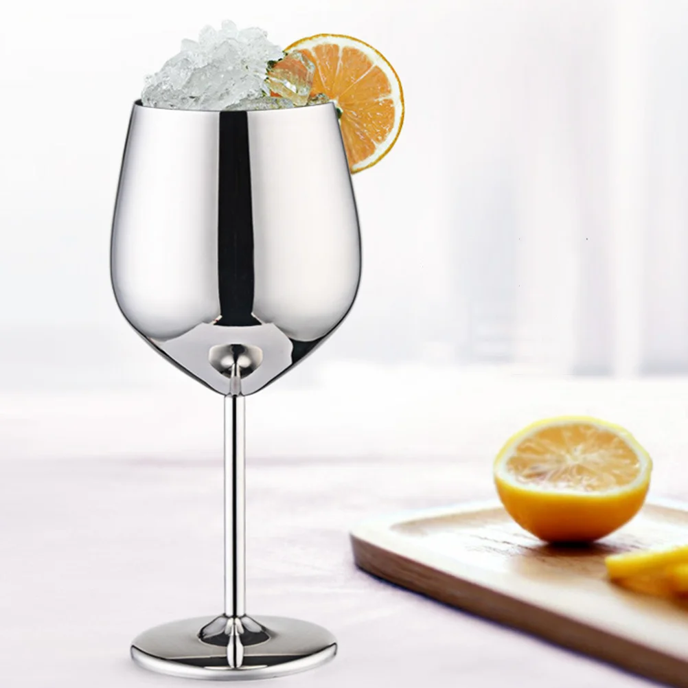 

Stainless Steel Glass Unbreakable Cocktails Goblets for Outdoor Pool Party, Dishwasher Safe ( Shiny )
