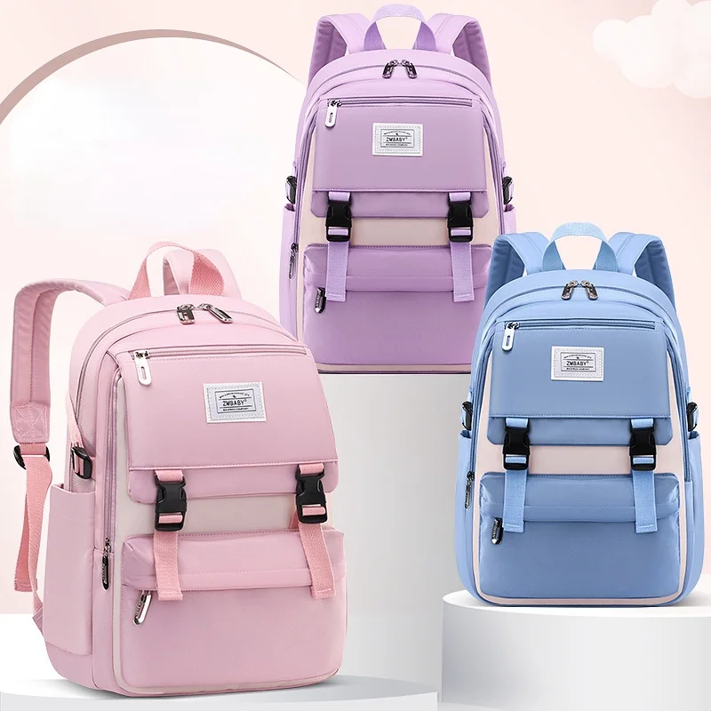 Girl Boy 6-12 Years Old Primary Simple Leisure Backpacks New Children Students Waterproof Large Capacity Schoolbags for Kids