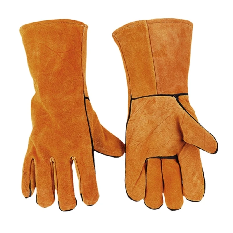 

C7AD Welding Gloves Heat/Fire Resistant Leather High-temperature Resistant Gloves Protect You from Welding Sparks,Hot Coals