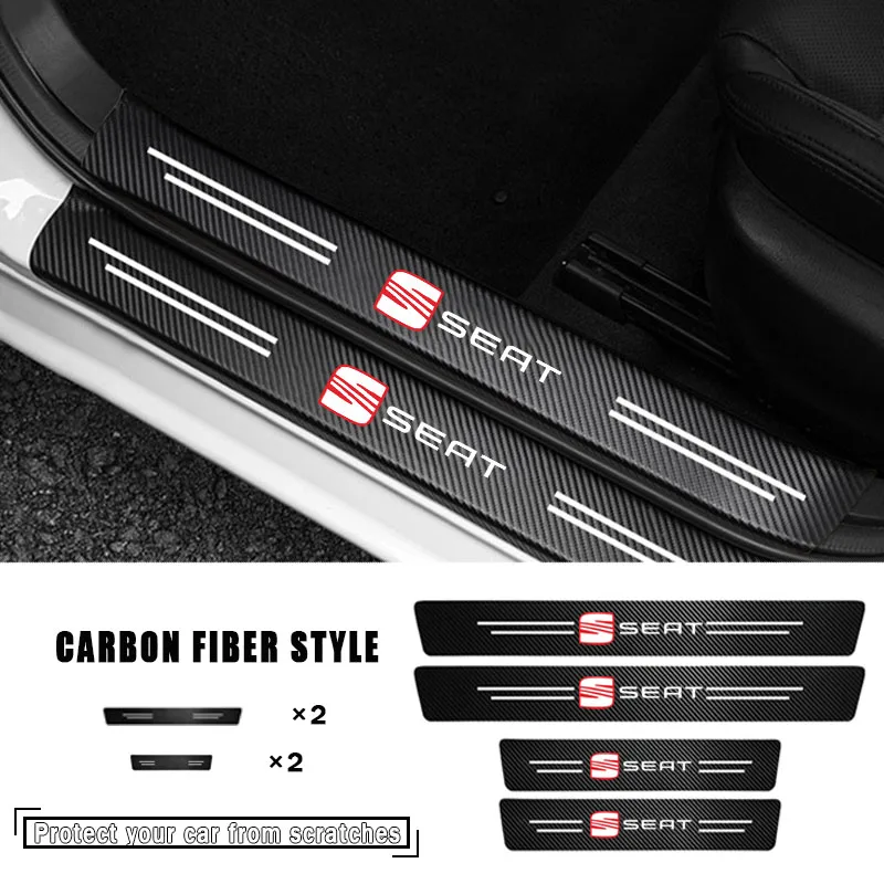 

Car Universal Door Sill Door Edge Protect Stickers for Seat Leon Mk1 Mk2 Mk3 Lbiza 6l 6j Altea Ateca Sportcoup Car Accessories