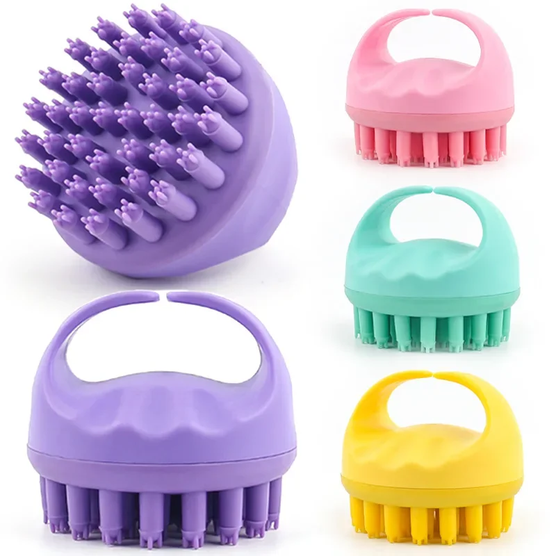 Щетка для кожи головы массажер скруббер силиконовая щетка шампуня волос