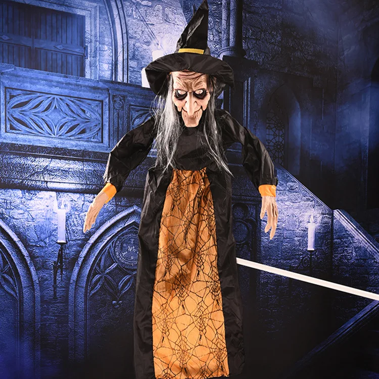 

Halloween Witch Ghost Decor Horror Pendant Glowing Prank Props Electric Toys Haunted House Bar Club Home Festival Decoration