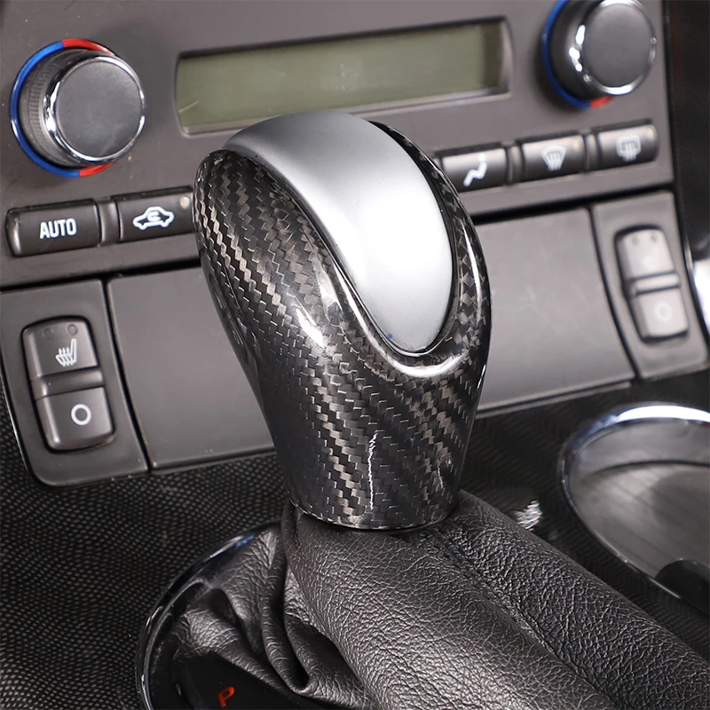 

For Chevrolet Corvette C6 2005-2013 Real Carbon Fiber Car Gear Shift Head Cover Trim Sticker car accessories interior