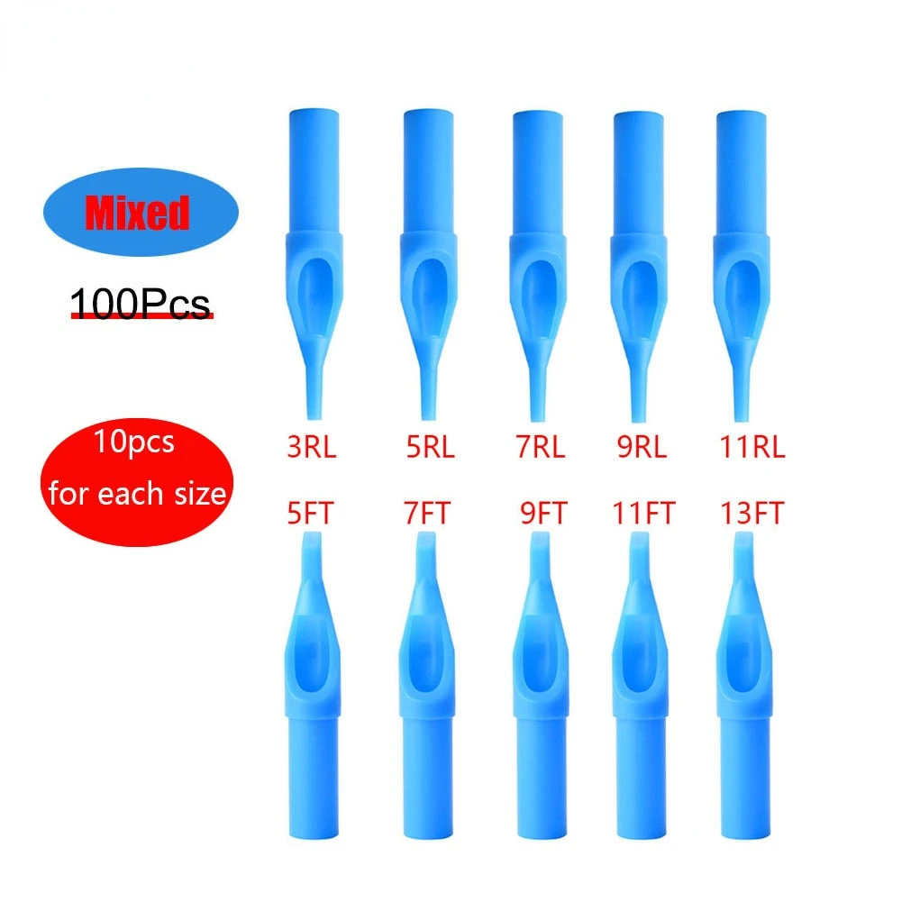 

Набор наконечников одноразовых для тату-машинки, 100 шт.