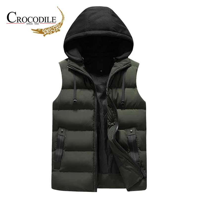 Жилет мужской утепленный из крокодиловой кожи жилет на молнии с - Цена: 1824.79