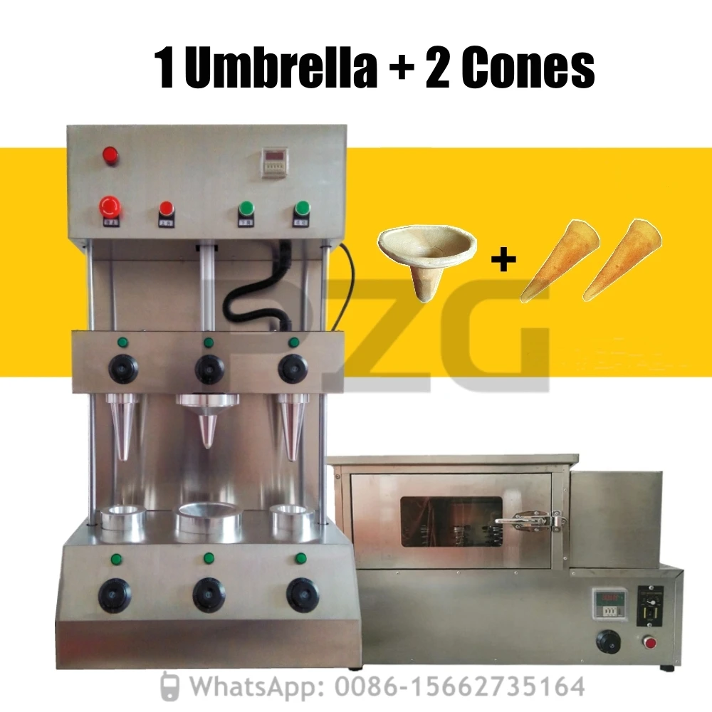 

Конусная машина для приготовления пиццы, 3 конуса, зонтичная форма, стандартный набор с духовкой