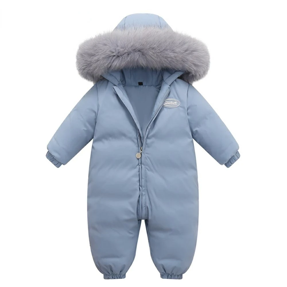

2022 New baby Overalls down jacket boy Jumpsuits toddler girl clothes snow suit winter coat thick infant overcoat kids clothing