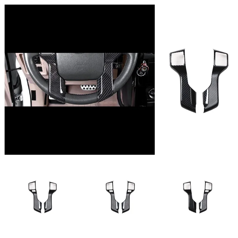 

Для Toyota Prado 2010-2016 ABS хромированный Автомобильный интерьер рулевое колесо обшивка молдинги аксессуары для стайлинга автомобиля