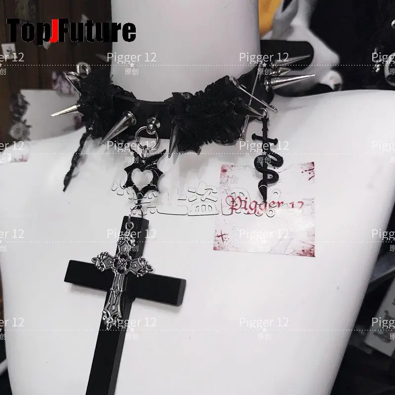 Женское металлическое ожерелье в стиле стимпанк Y2K