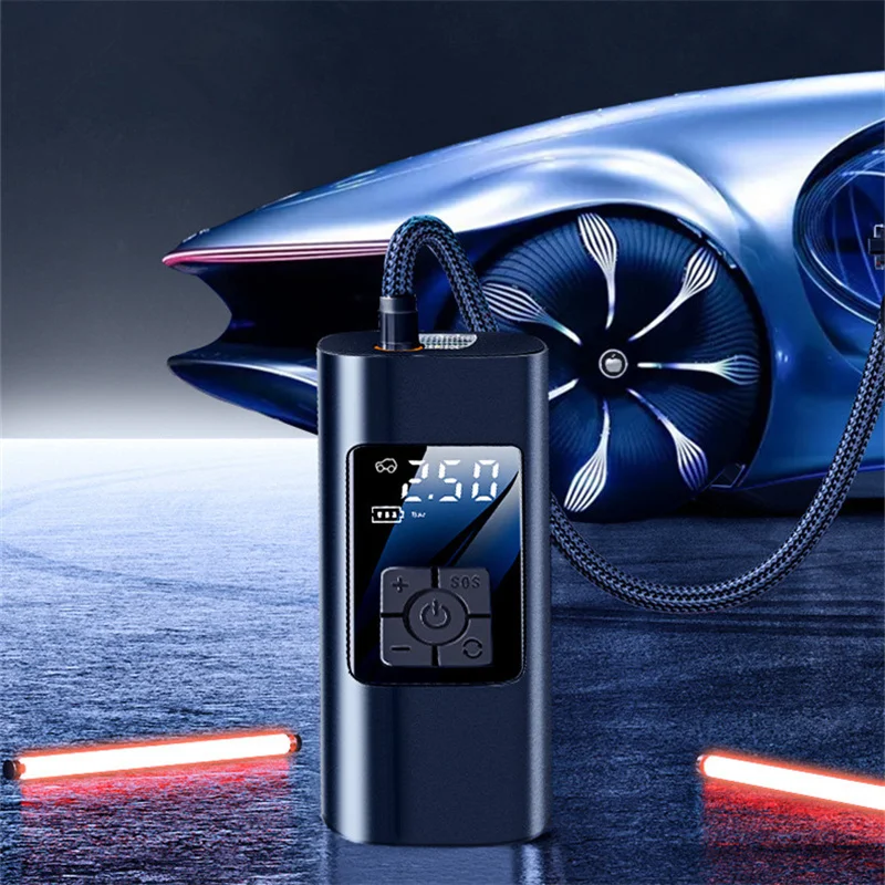 

Портативный воздушный компрессор, 4000 мАч, 12 В, PSI