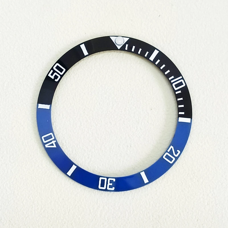 38x30.5mm Graduated Bezel With Sticker GMT Tilted Ceramic Watch Bezel Insert Fits 40mm Men's Watch Bezel Replacement Accessories