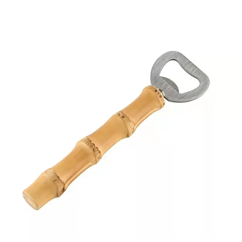 

100 шт., бамбуковые открывалки для бутылок, в стиле ретро