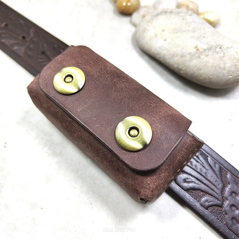 

Universal Horizontal Car Key Waist Bag Leather Sheath Hand-Made Car Key Case Belt Pack for Benz Nissan Toyota Bmw Ford Honda FD4