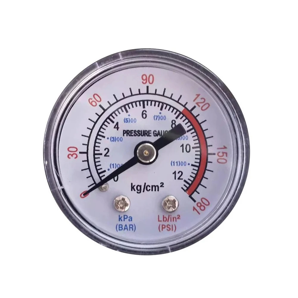 

Metal Plastic Air Compressor Pneumatic Hydraulic Fluid Pressure Gauge 0-12Bar 0-180PSI Thread 9mm 13mm Air Tool Accessories