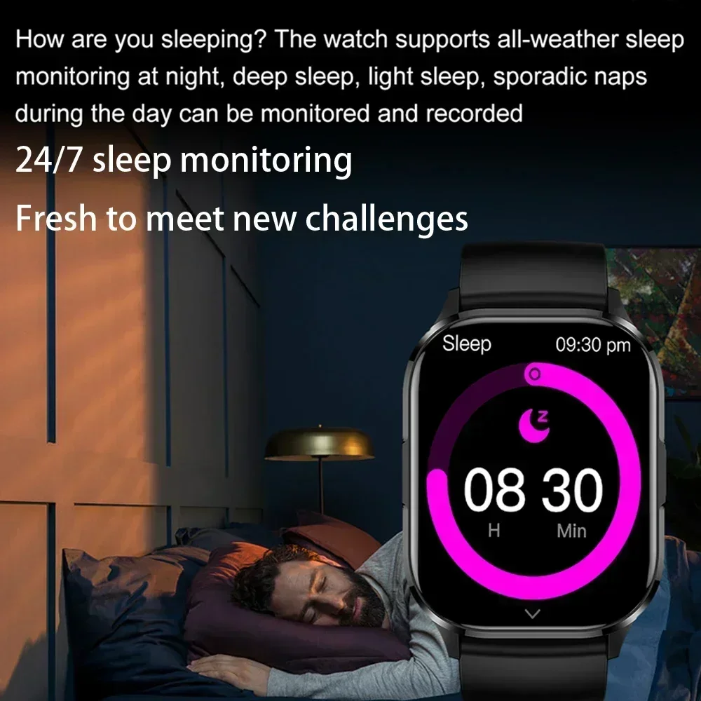 Смарт-часы HK21 2024 дюйма Bluetooth пульсометр мониторинг сна