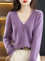 women cardigans sweater v neck spring autumn knitted cashmere cardigans solid single breasted womens sweaters coat