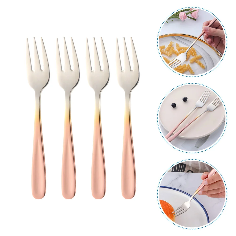 

4 шт., маленькие многоразовые вилки для фруктов