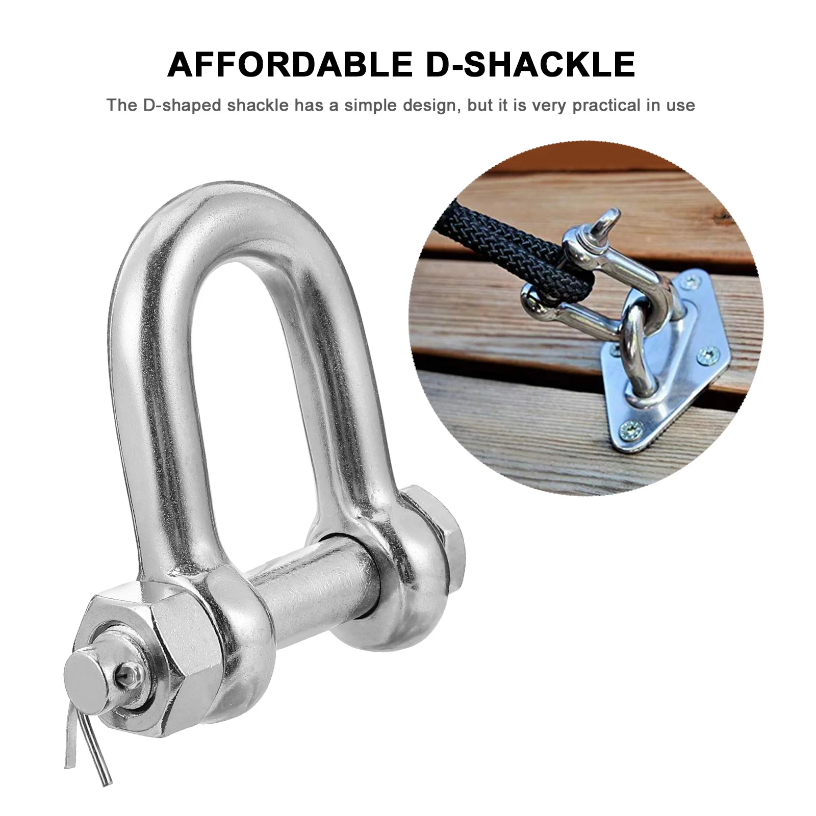 

Shackle D Ring D Ring Camping Shackle Stainless Steel Lifting D-Shaped Metal