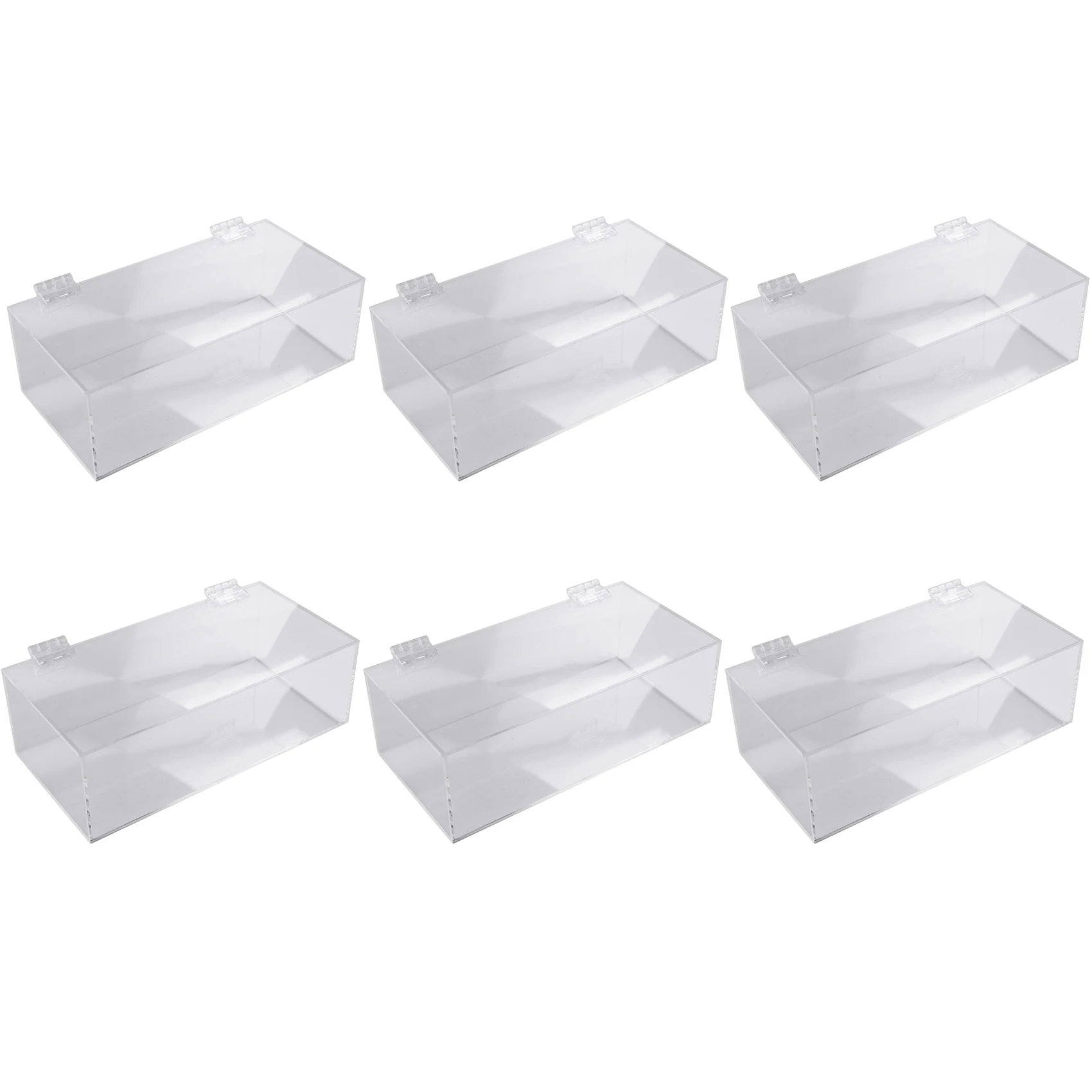 

6X Nonporous Acrylic Clear Tissue Box Disposable Mask Storage Box Gloves Dustproof Organize Box