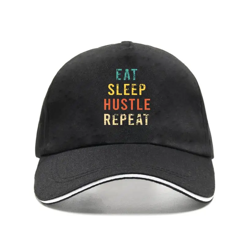 

Retro Eat Sleep Hustle RepeaBill Hat CEO Entrepreneur Hustler Baseball Cap Fashion Design Free Shipping